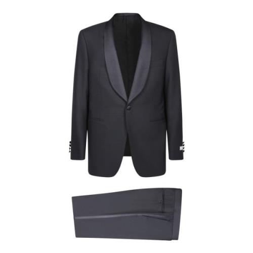 Single Breasted Suits Canali , Black , Heren