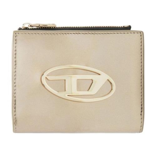 Small wallet in metallic leather Diesel , Yellow , Dames