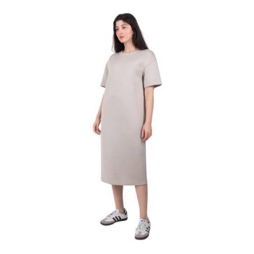 Califfo Jersey Jurk in Ecru Max Mara , Beige , Dames