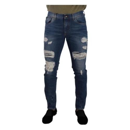 Slim Fit Denim Jeans Dolce & Gabbana , Blue , Heren