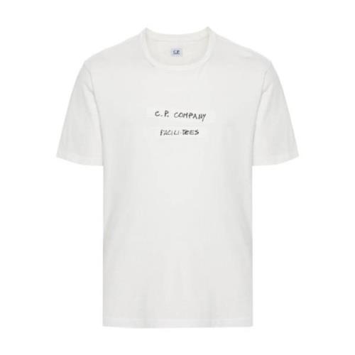 Grafisch T-shirt 24/1 Facili-Tees Wit C.p. Company , White , Heren