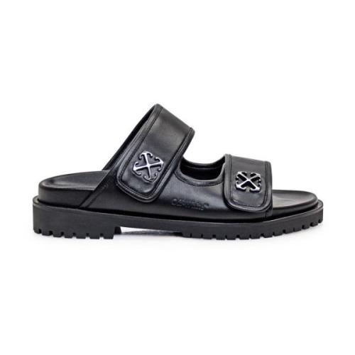 Sliders Off White , Black , Heren