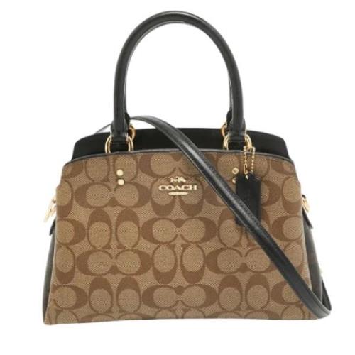 Pre-owned Leather handbags Coach Pre-owned , Beige , Dames