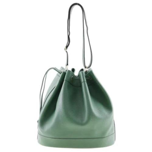 Pre-owned Leather shoulder-bags Hermès Vintage , Green , Dames