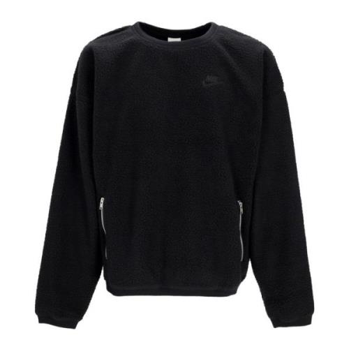 Winterized Crewneck Sweatshirt Zwart Club+ Fleece Nike , Black , Heren