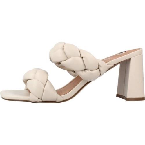 Heeled Mules La Strada , Beige , Dames