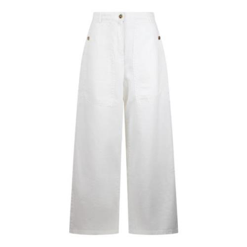 Wide Jeans Etro , White , Dames