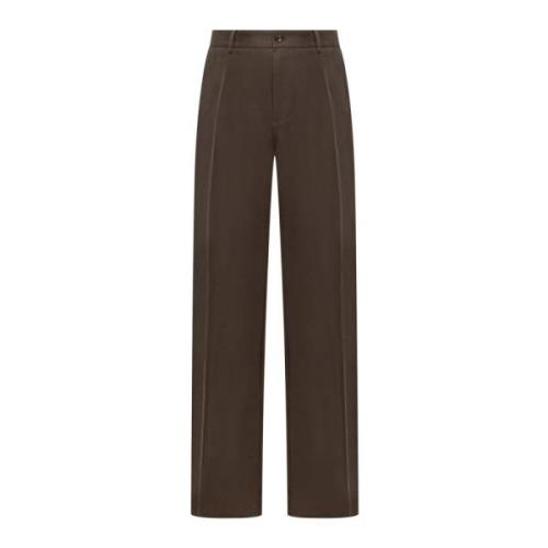 Straight Trousers Dolce & Gabbana , Brown , Heren