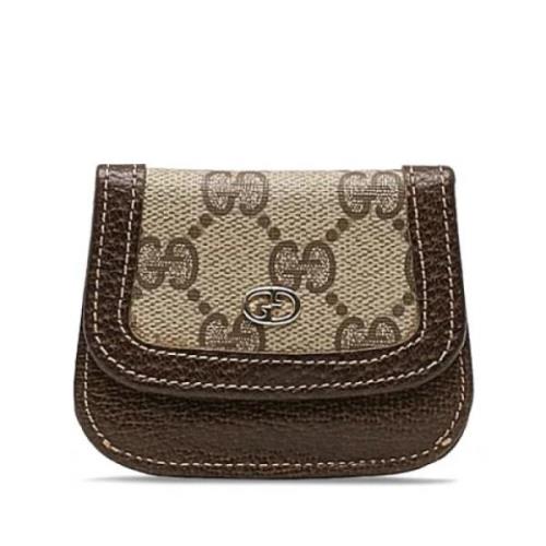 Pre-owned Canvas wallets Gucci Vintage , Brown , Dames