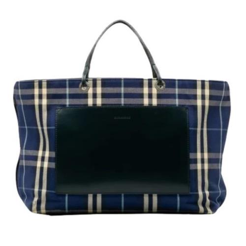 Pre-owned Canvas totes Burberry Vintage , Blue , Dames
