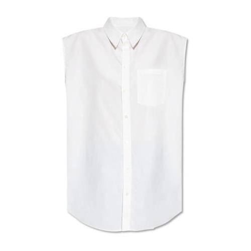 Mouwloos shirt Helmut Lang , White , Dames