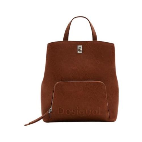 Backpacks Desigual , Brown , Dames