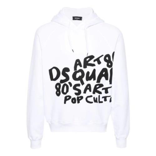 80's Cool Fit Witte Trui Dsquared2 , White , Heren