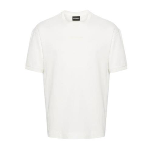 Heren Jersey Katoen Wit T-Shirt Emporio Armani , White , Heren