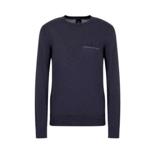 Round-neck Knitwear Armani Exchange , Blue , Heren