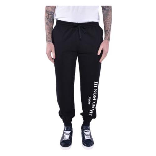 Logo Jogger Broek Zwart Katoen IH NOM UH NIT , Black , Heren