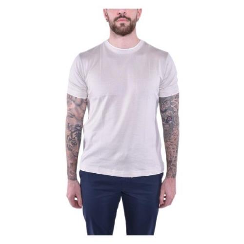 Luxe Giza Cotton Crewneck T-Shirt Beige Eleventy , White , Heren