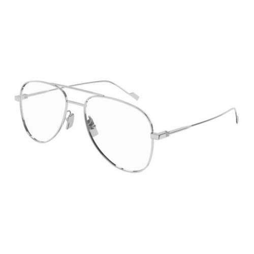 Klassieke Metalen Pilotenbril Saint Laurent , Gray , Unisex