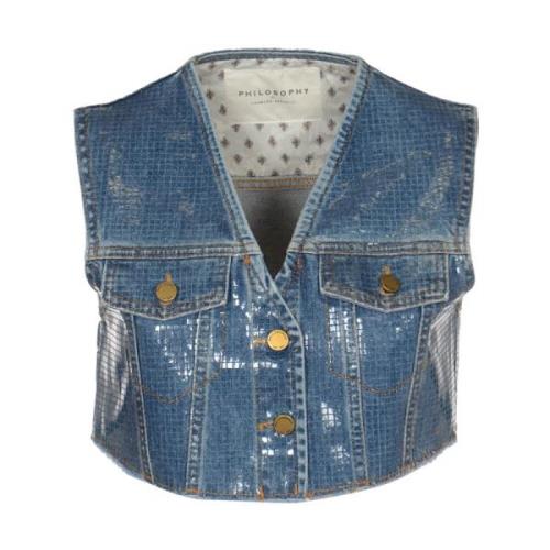 Vests Philosophy di Lorenzo Serafini , Blue , Dames