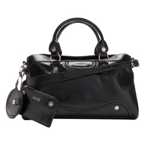 Zwarte Bauletto Tas met Charms Liu Jo , Black , Dames