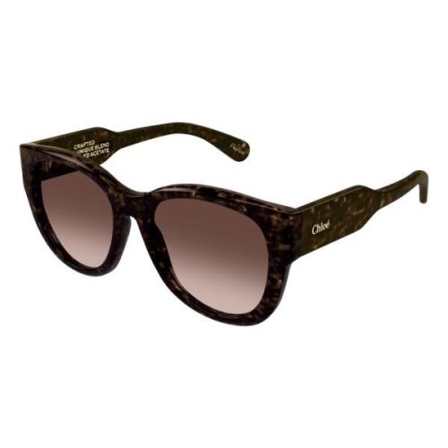 Brown/Burgundy Shaded Sunglasses Chloé , Brown , Dames