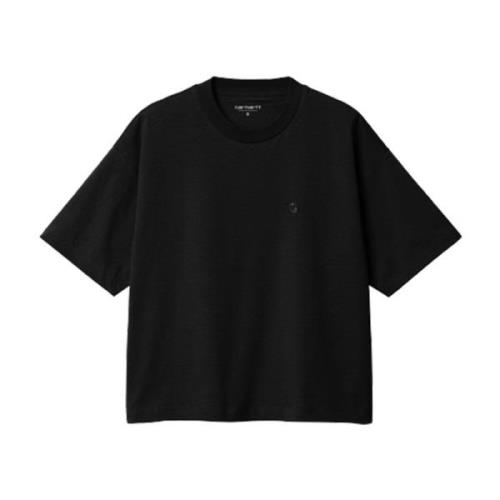 Zwarte korte mouw Chester T-shirt Carhartt Wip , Black , Dames