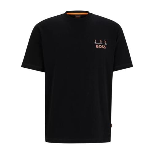 T-Shirt- Boss Records Hugo Boss , Black , Heren