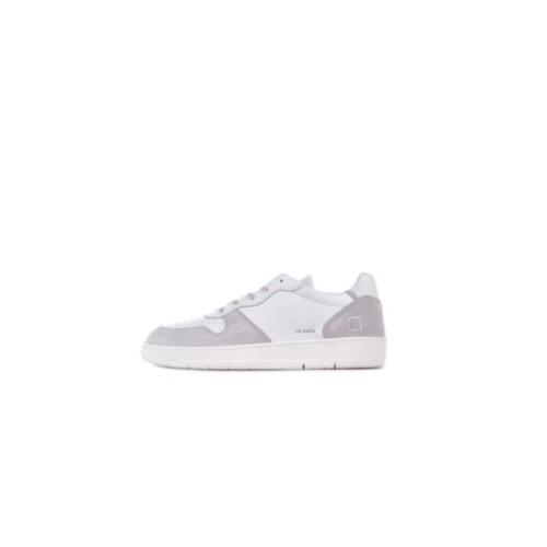 Witte Suède Sneakers Geperforeerde Details D.a.t.e. , White , Heren