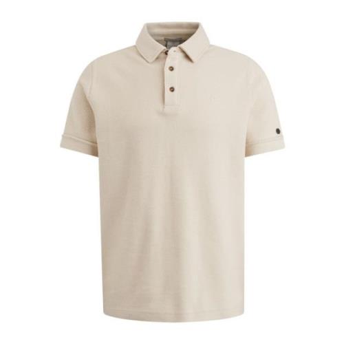 Polo- CI Short Sleeve Polo Twill Cast Iron , Beige , Heren