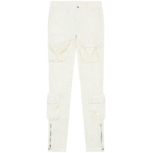 Witte Off Aw23 Dames Jeans Diesel , White , Dames