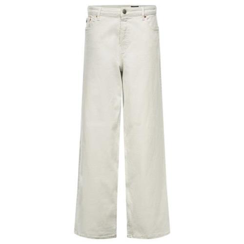 Wide Trousers Adriano Goldschmied , White , Dames