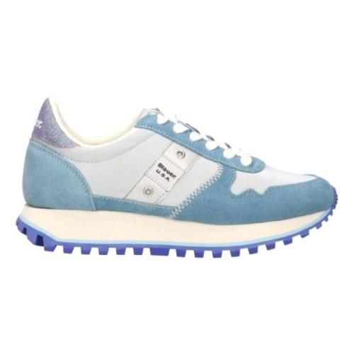 Lichtblauwe Platte Schoenen Blauer , Blue , Dames