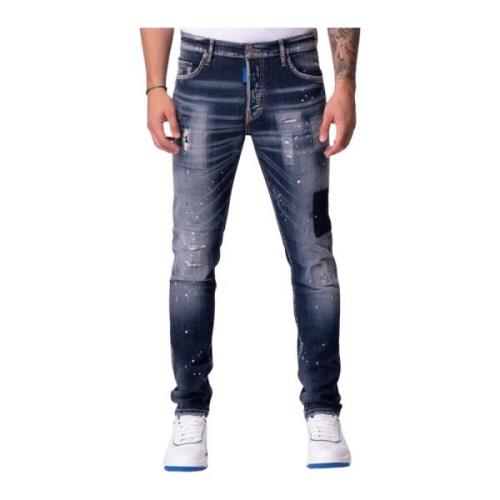 Slim-Fit Jeans voor Moderne Man My Brand , Blue , Heren