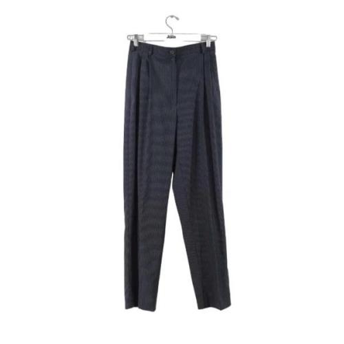 Pre-owned Wool bottoms Yves Saint Laurent Vintage , Blue , Dames