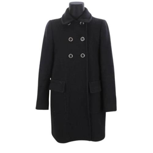 Pre-owned Wool outerwear Miu Miu Pre-owned , Black , Dames