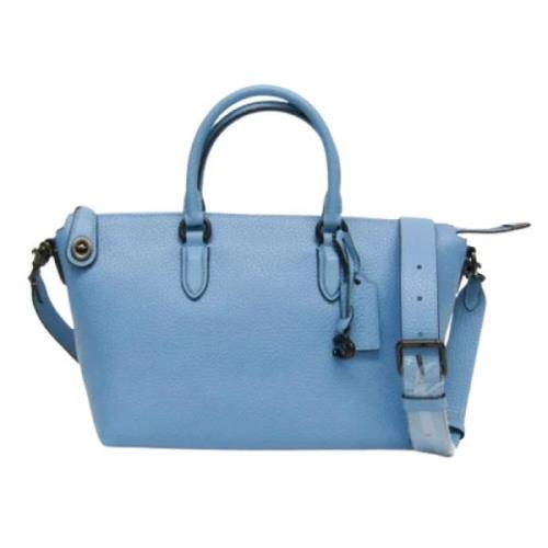 Pre-owned Leather handbags Coach Pre-owned , Blue , Dames