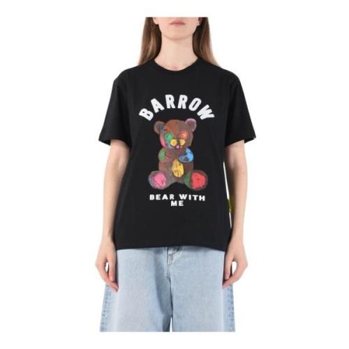 Bedrukt Katoenen T-shirt Barrow , Black , Dames