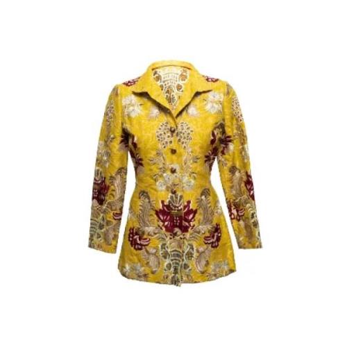 Pre-owned Fabric outerwear Oscar De La Renta Pre-owned , Yellow , Dame...