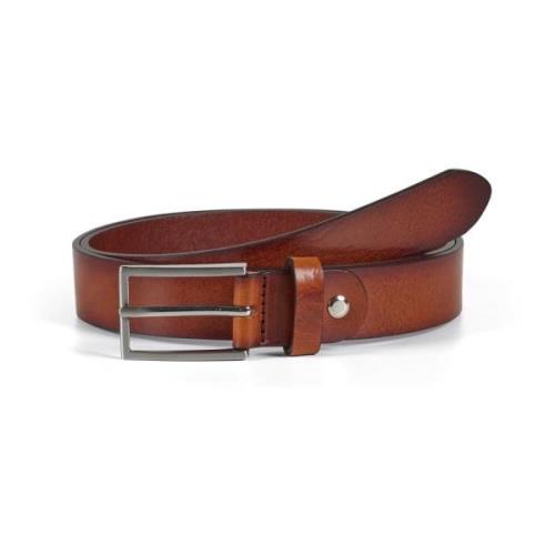 Smalle Bruin Leren Riem Howard London , Brown , Heren