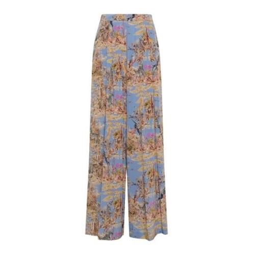 Wide Trousers Momoni , Multicolor , Dames