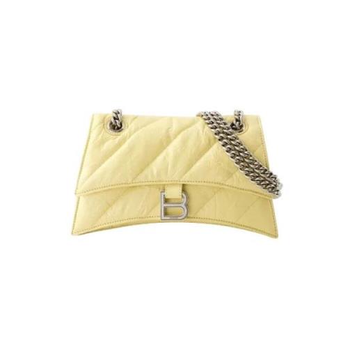 Leather crossbody-bags Balenciaga , Yellow , Dames