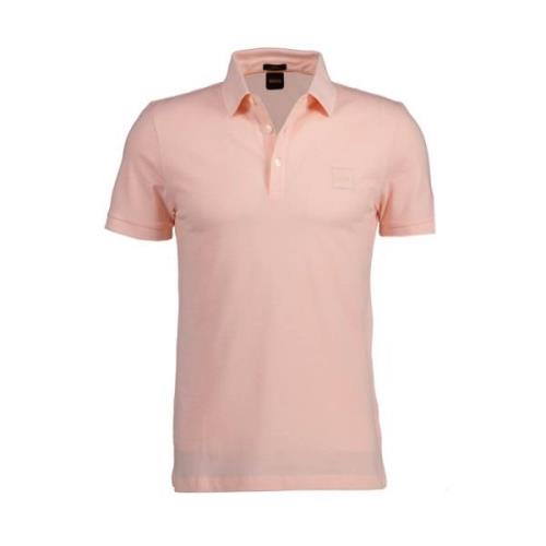 Lichtroze Zomer Polo Shirt Boss Orange , Pink , Heren