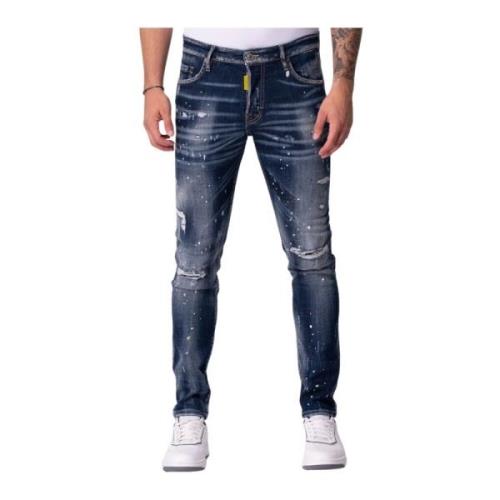 Slim-Fit Jeans voor Moderne Mannen My Brand , Blue , Heren