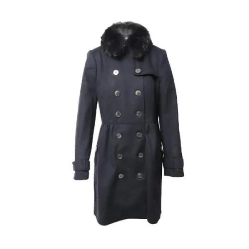 Pre-owned Wool outerwear Burberry Vintage , Black , Dames