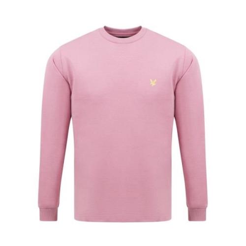 Casual Crewneck Sweatshirt voor Mannen Lyle & Scott , Pink , Heren