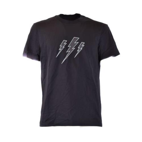 Zwarte T-shirts Polos voor heren Neil Barrett , Black , Heren