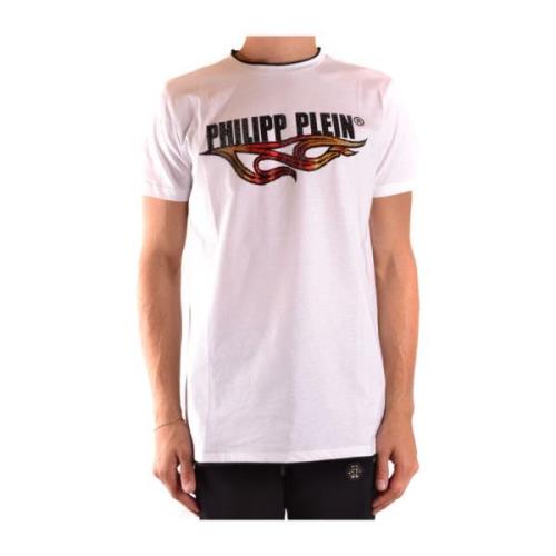 T-shirt met lovertjes logo Philipp Plein , White , Heren