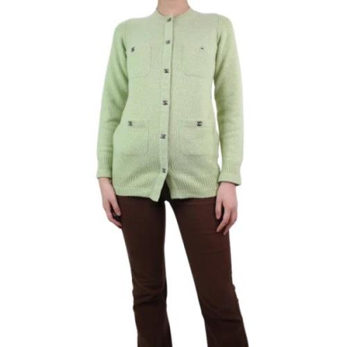 Pre-owned Cashmere outerwear Chanel Vintage , Green , Dames