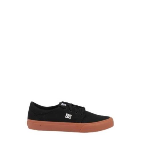 Zwarte Heren Sneakers Platte Veters DC Shoes , Black , Heren