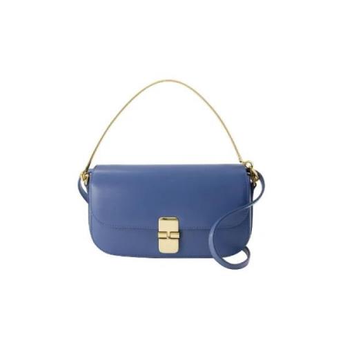 Leather shoulder-bags A.p.c. , Blue , Dames